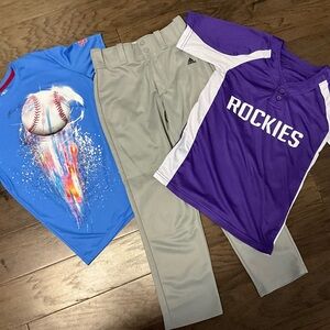 EUC Sz 10-12 Bundle Baseball Uniform Halloween Costume